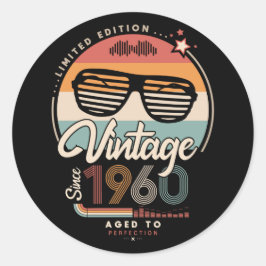 Vintag seit 1960 runder aufkleber