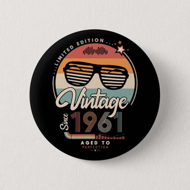 Vintag seit 1961 button (Vorderseite)