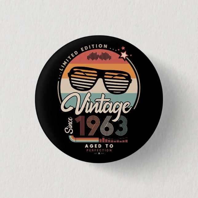 Vintag seit 1963 button (Vorderseite)