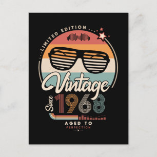 Vintag seit 1968 postkarte