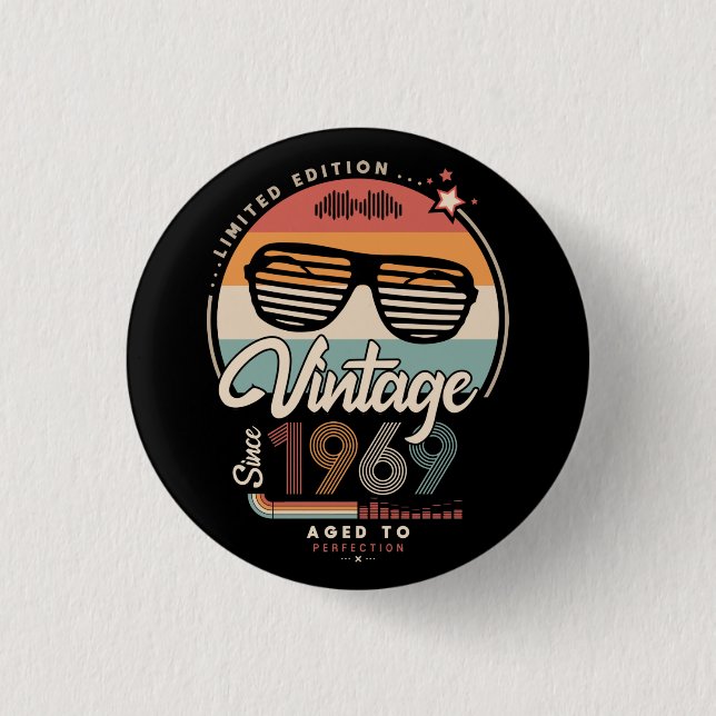 Vintag seit 1969 button (Vorderseite)