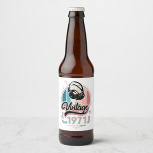 Vintag seit 1971 bierflaschenetikett