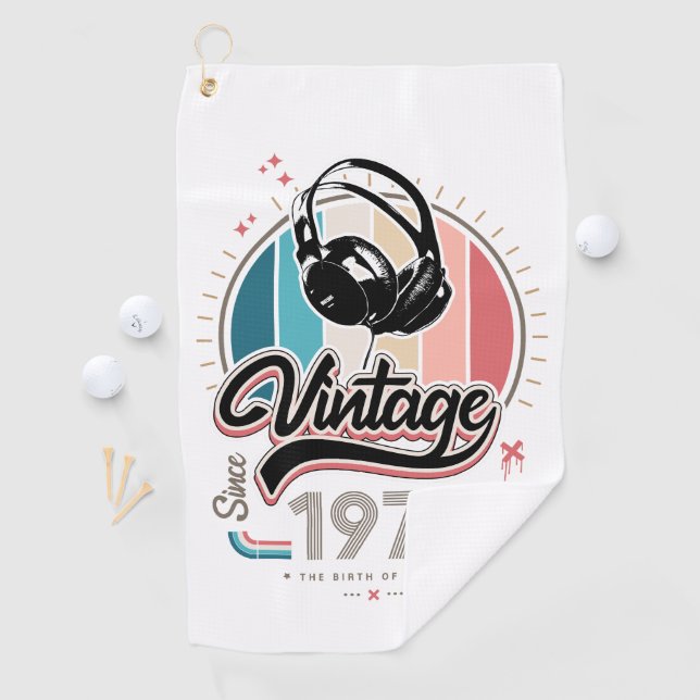 Vintag seit 1971 golfhandtuch (Insitu)