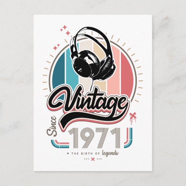 Vintag seit 1971 postkarte (Vorderseite)