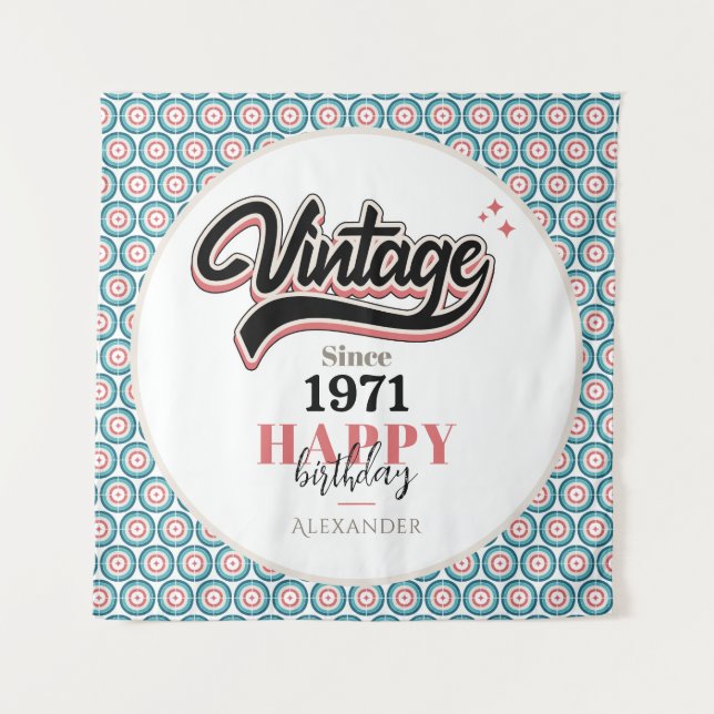 Vintag seit - 1971 wandteppich (Vorderseite)