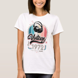 Vintag seit 1972 Kopfhörer T-Shirt