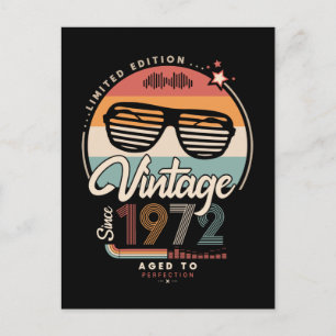 Vintag seit 1972 postkarte