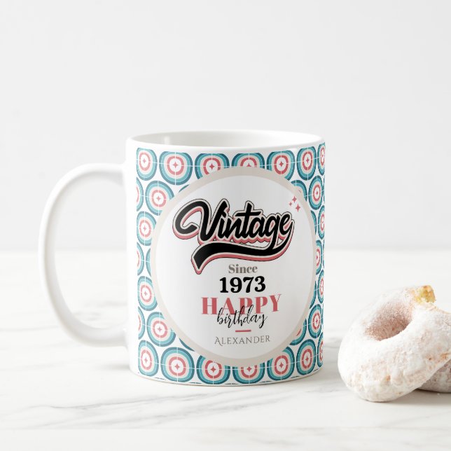 Vintag seit - 1973 kaffeetasse (Mit Donut)