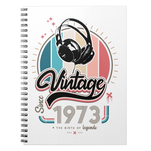 Vintag seit 1973 notizblock (Vorderseite)