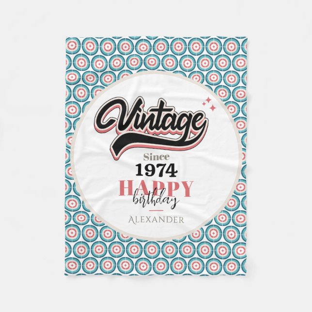 Vintag seit - 1974 fleecedecke (Vorderseite)