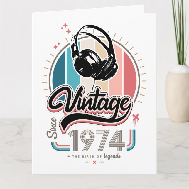 Vintag seit 1974 karte (Vorderseite)