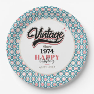 Vintag seit - 1974 pappteller