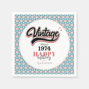 Vintag seit - 1974 serviette