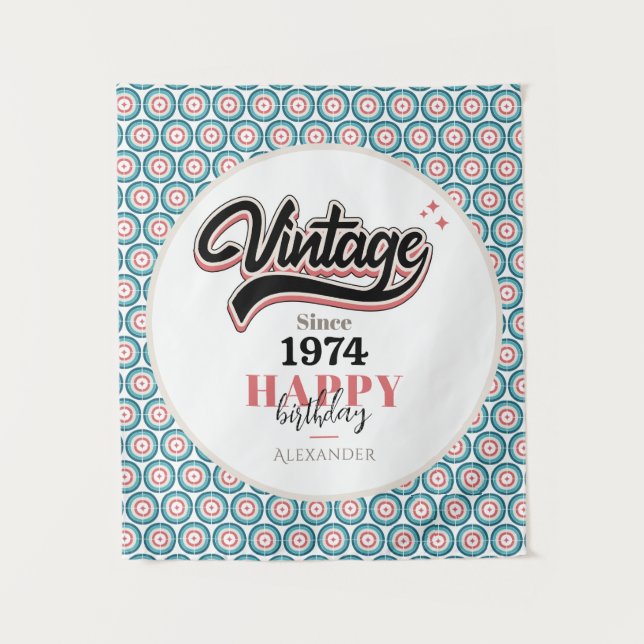 Vintag seit - 1974 wandteppich (Vorderseite)