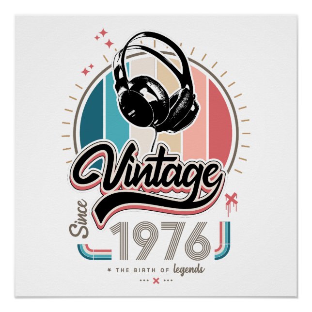 Vintag seit 1976 poster (Vorderseite)