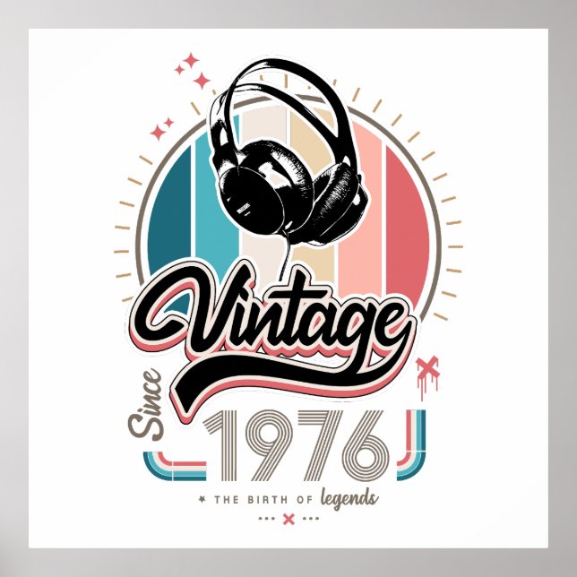 Vintag seit 1976 poster (Vorne)