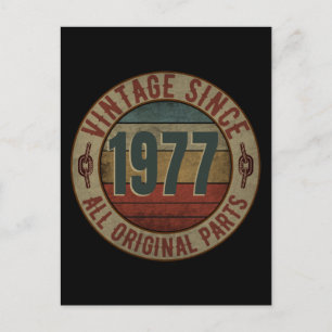 VINTAG SEIT 1977 ALLE ORIGINALTEILE. POSTKARTE