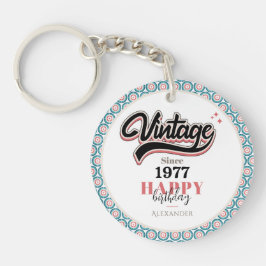 Vintag seit - 1977 schlüsselanhänger