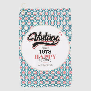 Vintag seit - 1978 golfhandtuch