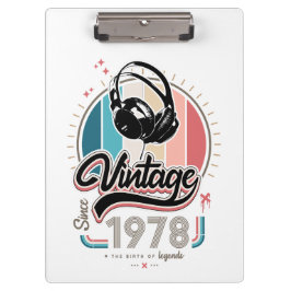 Vintag seit 1978 klemmbrett