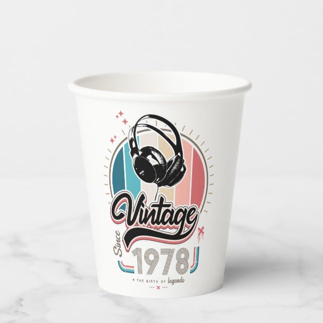 Vintag seit 1978 pappbecher (Vorderseite)
