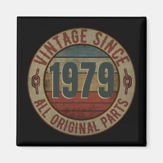 VINTAG SEIT 1979 ALLE ORIGINALTEILE. MAGNET (Vorne)