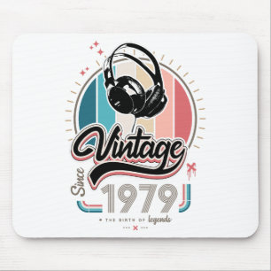 Vintag seit 1979 Kopfhörer Mousepad