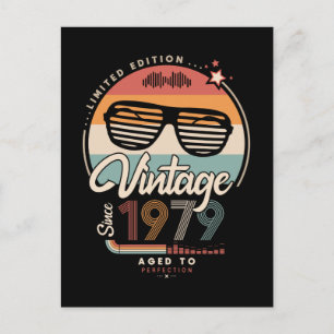 Vintag seit 1979 postkarte