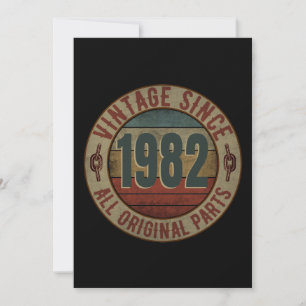 VINTAG SEIT 1982 ALLE URSPRUNGSTEILE EINLADUNG
