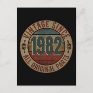 VINTAG SEIT 1982 ALLE URSPRUNGSTEILE POSTKARTE
