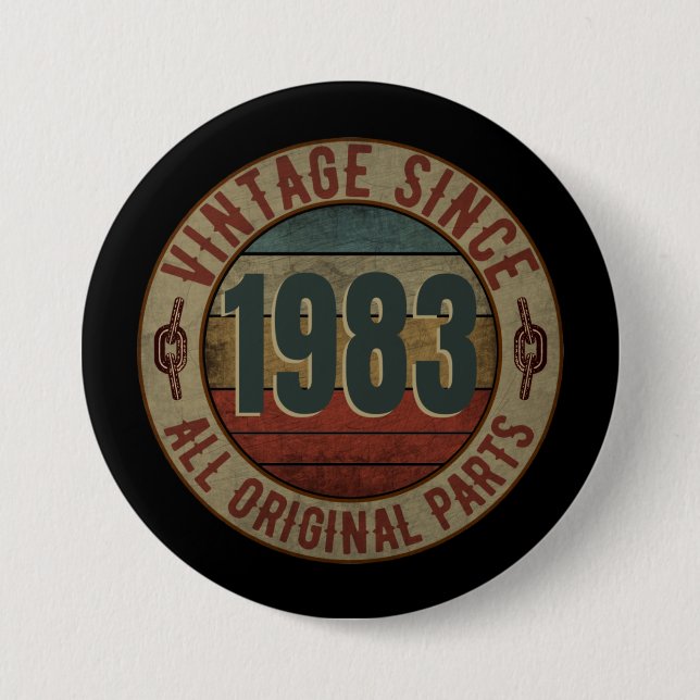 VINTAG SEIT 1983 ALLE ORIGINALTEILE. BUTTON (Vorderseite)