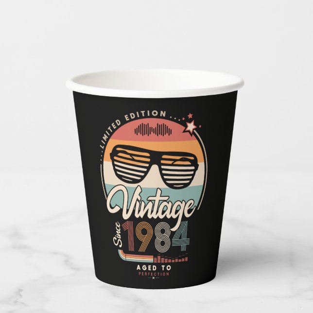 Vintag seit 1984 pappbecher (Vorderseite)