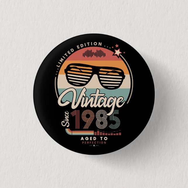 Vintag seit 1985 button (Vorderseite)