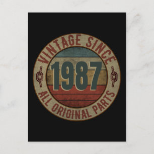 VINTAG SEIT 1987 ALLE ORIGINALTEILE. POSTKARTE