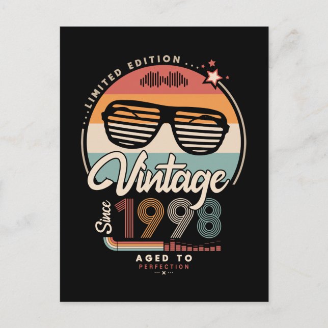 Vintag seit 1998 postkarte (Vorderseite)
