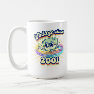 Vintag seit 2001 Nostalgische und Vintage Musik Kaffeetasse