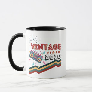 Vintag seit 2010 Nostalgische und Vintage Musik Tasse