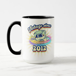 Vintag seit 2012 Nostalgische und Vintage Musik Tasse