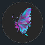 Vintag Semicolon Butterfly Semi Colon Tattoo Runder Aufkleber<br><div class="desc">Vintager Semikolon Semikolon Semikolon Tätowierung Psychische Gesundheit</div>