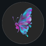 Vintag Semicolon Butterfly Semi Colon Tattoo Runder Aufkleber<br><div class="desc">Vintager Semikolon Semikolon Semikolon Tätowierung Psychische Gesundheit</div>