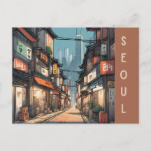 Vintag Seoul South Korea Travel asian City Street