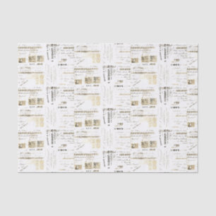 Vintag Sepia French Receipt Seidenpapier