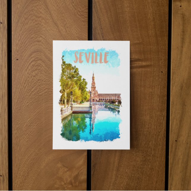 Vintag Sevilla Spanien Andalusien Postkarte (sevilla spain postcard)