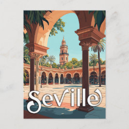 Vintag Sevilla, Spanien - Klassisches spanisches S Postkarte