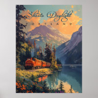 Vintag Shasta Daylight Train