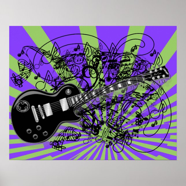 Vintag Sheet Music Rock'n'Roll Poster (Vorne)