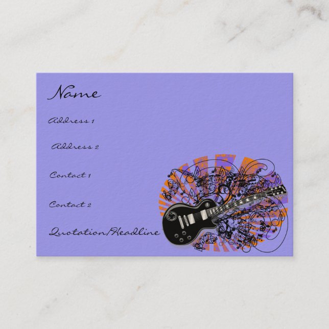Vintag Sheet Music Rock'n'Roll Visitenkarte (Vorderseite)
