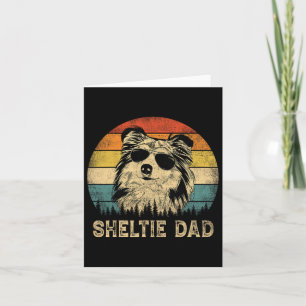 Vintag Sheltie Vater Hunde Liebhaber Vater & #; s Karte