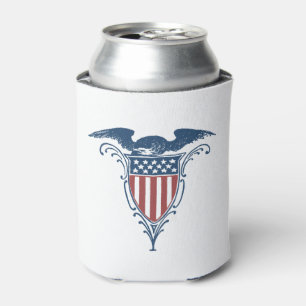 Vintag Shield Red White Blue American Eagars Dosenkühler