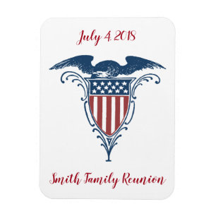 Vintag Shield Red White Blue American Eagars Magnet
